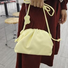 2025 Nuevo Bolso Bandolera de Hombro Plisado para Mujer Bolso Jiaozi Moda