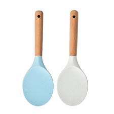 Herramienta de Silicona para Servir Arroz con Cara Texturizada y Mango de Madera 23 7,5 cm