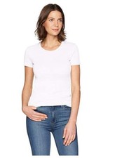 Clementine Apparel Mujer Damas Favorita Moda Cuello Redondo Camiseta, Blanca