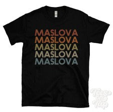 CAMISETA MASLOVA ESTILO RETRO REPETIDO Hombre y Mujer Novedad Genial Nombre Regalo