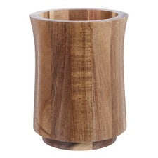 Soporte para utensilios de cocina de madera: organizador de utensilios de cocina giratorio de 360 grados para