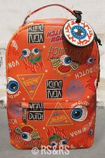 Bolso Mochila Von Dutch Naranja Ojo Volador ~ Regalo Gratis Incluido ~ Nuevo con Etiquetas