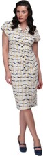 Collectif JUDY Vintage RIBBON CHECK Cuadros Vestido Lápiz Rockabilly