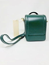 Bolso Bandolera PabePabe Sukuru Clásico Cámara Forrado Verde Oscuro 5.75"W x4"D x7.5H