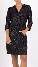 "Vestido VEGAS Paris manga 3/4 ""Noir Brilliance"" - mega elegante - MUSTHAVE - NUEVO"