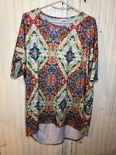 Bonito Top Floral Alto Bajo Estilo Irma - XS
