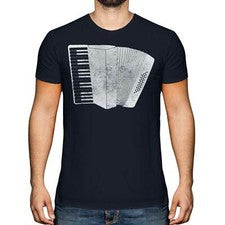 CAMISETA ACCORDIANA ESTAMPADA ENVEJECIDA PARA HOMBRE DISEÑO ESTILO VINTAGE TOP MÚSICA REGALO