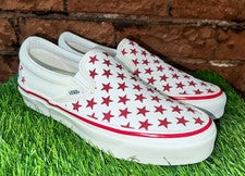 Nuevo Para Hombres VANS Skateboarding LX Clásico Sin Cordones 98 Estrellas Rojas/Malvavisco Talla 9
