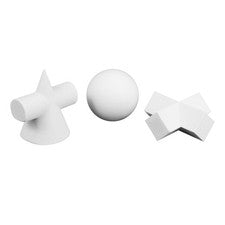 3 Piezas Adorno Hogar Escultura Adorno Geométrico Sólidos Decoración
