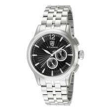 Reloj de cuarzo suizo S. Coifman Heritage para hombre esfera negra SC0268