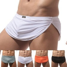 Pantalones cortos de nailon de moda para hombre con bolsa de tanga para pantalones en casa ropa informal