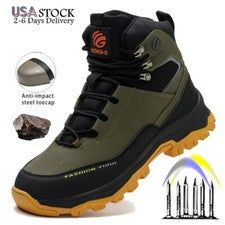 Zapatos para techos para hombre Zapatos de seguridad Botas de trabajo Tenis Punta de acero Bota Resistente al desgaste