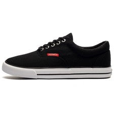 Zapatillas deportivas Crosshatch Skywalk para hombre clásicas informales de lona negras