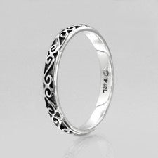 Anillo Banda Celta Apilable - Joyería Apilable Plata de Ley 925 Talla 4-15