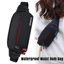 Riñonera Cintura Impermeable Hombres Mujeres Festival Viaje Correr Cinturón Riñonera Negra