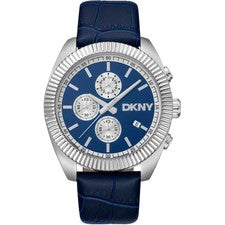 Orologio DKNY DK1G134L0025 Uomo Al Quarzo Acciaio Quadrante Blu 100m Nuovo