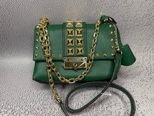 NUEVO Bolso Michael Kors Para Mujer Cuero Cece Tachonado XS Cadena Verde