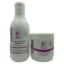 Bloom Hair Care Kit de 2 pasos Champú de limpieza profunda + Mascarilla capilar 16 oz