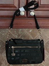 Bolso Bandolera Juicy Couture Thank U, Next - Bolso de Hombro para Mujer, Negro - Nuevo con Etiquetas