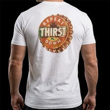 $45 TOMMY BAHAMA Blanco FÚTBOL CERVEZA Calce Relajado Manga Corta Camiseta Nueva con Etiquetas