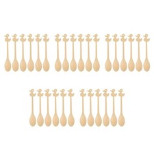 Paquete de 5 utensilios de cocina de bambú cuchara de chocolate caliente cucharadita cucharas para comer