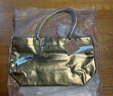 Precioso bolso de mano Michael Kors estampado de cocodrilo metálico dorado para mujer nuevo con etiquetas