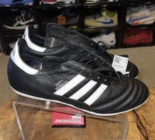 Botines de fútbol Adidas Copa Mundial negros para hombre talla 12 015110 hechos en Alemania $180