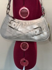 Bolso de Hombro/Bolso Bandolera Metálico Plateado No Boundaries Moda Vegana para Mujer’s