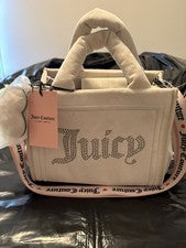 Bolso Cartera Juicy Couture “Angel” Blanco Esplendor con Correa Suave Terciopelo NUEVO NUEVO CON ETIQUETAS Bonito