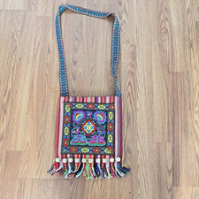 Mujer Moda Boho Hippie Flecos Bordados Hombro Bandolera Bolso Cartera