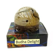 Perfume Natural Sólido Buda Delight Fragancia Artesanal Tarro de Piedra Grande 8g