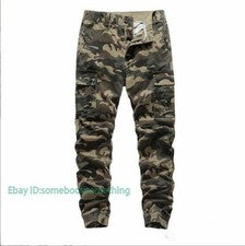 Moda Para hombres Informales Pantalones Largos Carga Algodón Camuflaje Aire Libre Deportes Pantalones