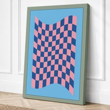 Impresión en lienzo geométrica de geometría deformada arte de pared decoración del hogar listo para colgar
