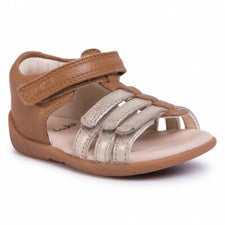 Sandalias Clarks de cuero tostado ZORA SPARK NUEVAS EN CAJA ajuste G