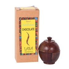 Perfume sólido natural chocolate Lasa para hombres y mujeres en frasco de madera fragancia