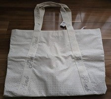 Bolso de Mano Nuevo con Etiquetas Victorias Secret ROSA 2025 Blanco Estrás Logo Bling