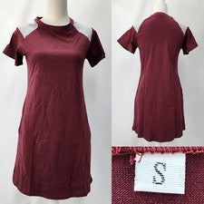 Nuevo GUOGUOWU Mujer Pequeño Informal Manga Corta Camiseta Vestido Columpio con Bolsillos