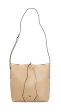 Nuevo Bolso Mensajero Michael Kors Para Mujer Junie Grande Cuero Guijarro Butternut