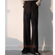 Pantalones sueltos informales japoneses de pierna ancha para hombre Pantalones de traje de moda