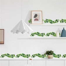 Pegatina de pared decorativa para diseño de interiores hojas de plantas verdes para habitación infantil