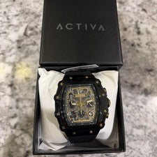 Reloj para hombre Invicta Activa X esfera esqueleto-44,3 mm esfera negra y dorada ACW2305-026