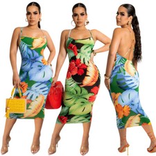 Verano Para mujeres Moda Floral Sexy Tirantes Fuera del Hombro Vestidos Largos