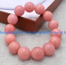 Pulsera elástica natural 6/8/10/12/14 mm rodocrosita rosa piedra preciosa redonda 7,5"