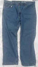 NUEVO Pantalones de mezclilla azules para hombre 42x30 Work Play George estilo cómodo regular