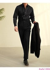 Pantalones de vestir rectos para hombre Nápoles estilo maduro negocios viaje informal pantalones