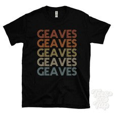 CAMISETA ESTILO RETRO REPETIDA GEAVES Hombre y Mujer Novedad Genial Nombre Regalo