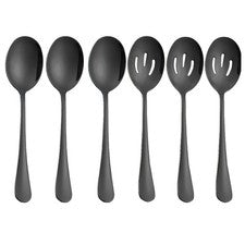 Juego de 6 cucharas de servir de acero inoxidable para gastronomía y banquetes
