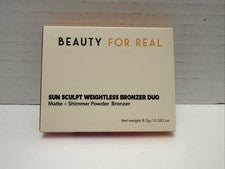 Bronceador sin peso Beauty For Real Sun Sculpt Duo polvo mate + brillo 0,282 oz