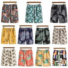 Pantalones cortos informales de verano para hombre estilo playa con cordón estampado de moda ropa de playa para jóvenes