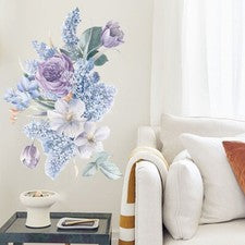 Pegatinas de pared florales extraíbles impermeables vinilo arte flor PVC calcomanías decoración del hogar